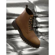 Botines de piel Jack & Jones JFWENZO con cordones. Tallas 40-45.