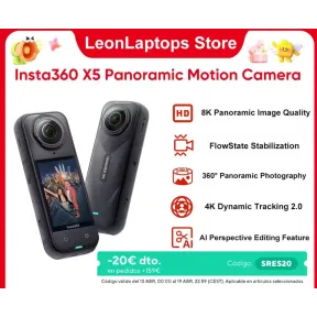 Cámara Insta360 X5 8K: Resistente al agua y compacta