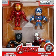 Figuras Marvel Los Vengadores Jada Metal - Set de 4 cm