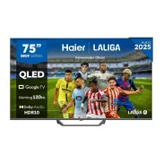 Televisor Haier QLED 75" 4K UHD: 120Hz, Dolby y Google TV