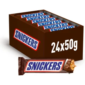 Chocolatinas Snickers con Cacahuete y Caramelo - 72 unidades