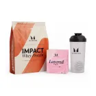 Pack de 1KG Impact Whey Protein + 6 Barritas y Shaker