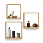 Estantes Flotantes de Madera - Set de 3 Diseños Modernos