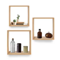 Estantes Flotantes de Madera - Set de 3 Diseños Modernos