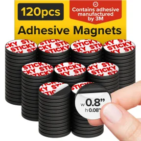 Imanes Flexibles Autoadhesivos - 120 Unidades