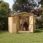 Caseta de madera Denali 4.42 m² con puertas abatibles