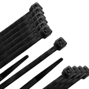 Brida Nylon 100% Negra 2,5 x 160 mm - 100 unidades Wolfpack