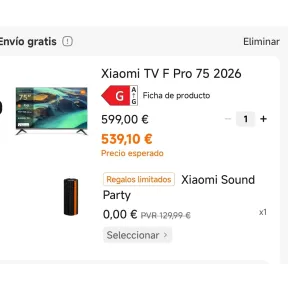 Xiaomi TV F Pro 75" 2026 + Altavoz Bluetooth GRATIS