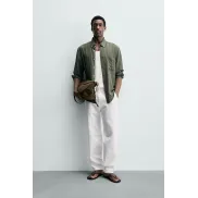 Straight Fit Pantalón Fluido