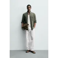 Straight Fit Pantalón Fluido