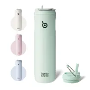 Botella aislada de 24 oz con tapa y asa para deportes