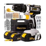 Taladro a batería BESTEN BE-2905 20V 50Nm con maletín y baterías