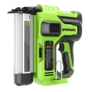 Clavadora a batería Greenworks GD24BN, 110 clavos/min.
