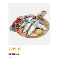 Sardina Kilo a 2,99€: ¡Ofertón del Día!
