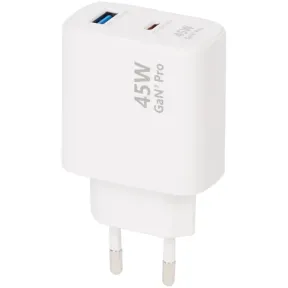 Cargador Re-load GaN³ Pro 45W con 2 puertos USB