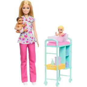 Pediatra Barbie con Bata y Pelo Rubio