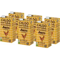 Caldo de Pollo Ecológico Aneto 6x 1L 100% Natural