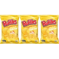 Patatas Fritas con Sabor a Jamón y Queso Ruffles 150gr.