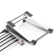 Hub 7 en 1 de Aluminio USB C a HDTV, RJ45, SD, TF