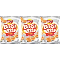 Lay's Bocabits 3x, Snack de trigo sabor carne, 75g.