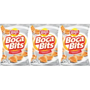 Lay's Bocabits 3x, Snack de trigo sabor carne, 75g.
