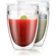 Vasos herméticos de 30 cl con tapa y doble pared