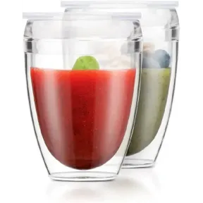 Vasos herméticos de 30 cl con tapa y doble pared