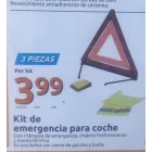 Kit de emergencia: triángulo, manta térmica y chaleco reflectante