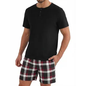 Conjunto de Pijama Corto para Hombre Verano 2 Piezas