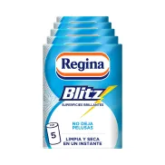Papel de Cocina Regina Blitz | 5 Rollos | 100 Maxi-Hojas