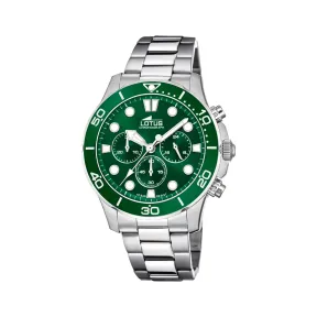 Reloj Analógico de Hombre Lotus en Acero Inoxidable Plateado