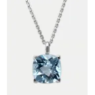 Colgante Unique de Topacio en Oro Blanco y Cadena de Plata