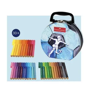 Maletín fútbol con 33 rotuladores Faber-Castell Connector