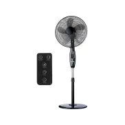 Ventilador de Pie Negro EDM 60W, 40 Cm, Altura Ajustable