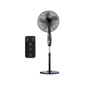 Ventilador de Pie Negro EDM 60W, 40 Cm, Altura Ajustable