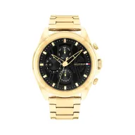 Reloj analógico multifunción Tommy Hilfiger dorado para hombre.