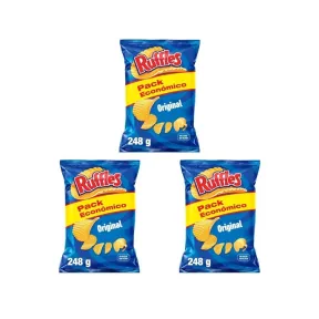 Ruffles Original, Patatas Fritas con Sal, Bolsa Familiar 248gr
