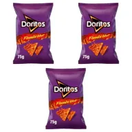 Doritos Flamin Hot 75g - Paquete de 3 bolsas