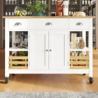 Carrito de comedor moderno 120x45cm - Isla de cocina negra