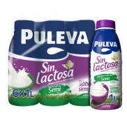 Leche Puleva Semidesnatada Sin Lactosa, Rica en Calcio y Vitaminas