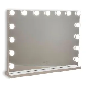 Espejo de Maquillaje con Luz LED - 15 Luces y Ajuste Táctil