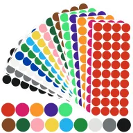 Puntos adhesivos de colores: 2400 unidades de 20 mm