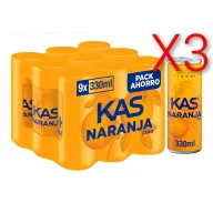 Kas Naranja: Pack de 9 Latas de 330 ml, 0 Calorías