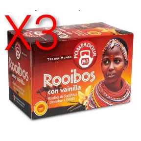 Té Rooibos Vainilla Pompadour - 60 Bolsitas del Mundo