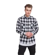 Camisa de Franela Hombre Negro-Blanco Urban Classics A Cuadros