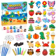 Juego de Imanes de Madera para Niños, 30 Piezas Creativas