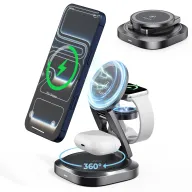 Estación de carga 3 en 1 HAVIT Qi2 para iPhone y Apple Watch