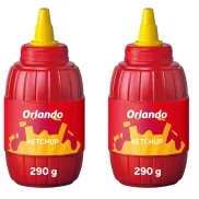 ORLANDO Salsa Ketchup Barrilito 300g sin Gluten - 2 unidades