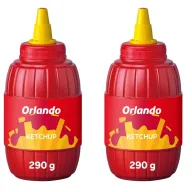 ORLANDO Salsa Ketchup Barrilito 300g sin Gluten - 2 unidades