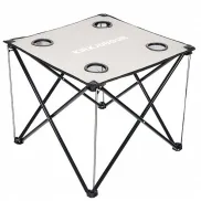 Mesa de camping plegable gris KIRKJUBØUR 'Solkatt' y colores